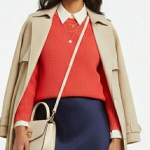 Max Mara Weekend Knit Crew Neck Sweater In Red Size XS